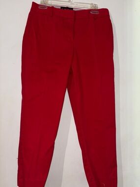 St. Tropez Bright Red Straight Trousers